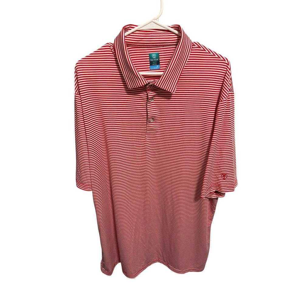 Pro‎ Tour Polo Men's XLT Short Sleeve Striped Cool Play Golf Shirt